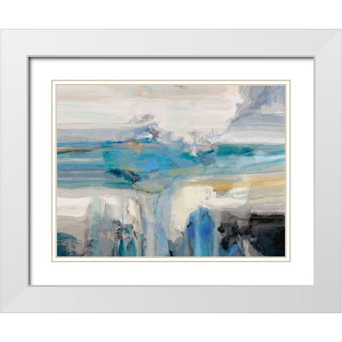 Melodious II White Modern Wood Framed Art Print with Double Matting by Tienhaara, Michael