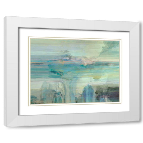 Melodious III White Modern Wood Framed Art Print with Double Matting by Tienhaara, Michael
