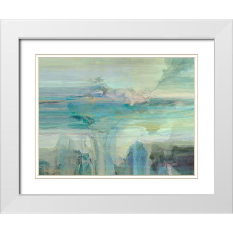 Melodious III White Modern Wood Framed Art Print with Double Matting by Tienhaara, Michael