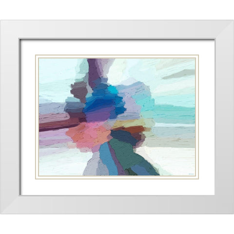 Pulsations I White Modern Wood Framed Art Print with Double Matting by Tienhaara, Michael