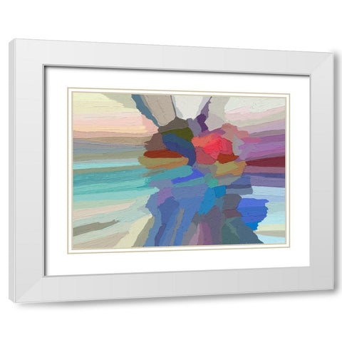 Pulsations II White Modern Wood Framed Art Print with Double Matting by Tienhaara, Michael
