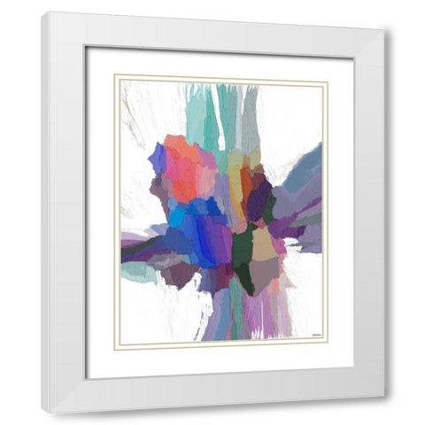 Pulsations III White Modern Wood Framed Art Print with Double Matting by Tienhaara, Michael