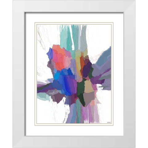 Pulsations III White Modern Wood Framed Art Print with Double Matting by Tienhaara, Michael