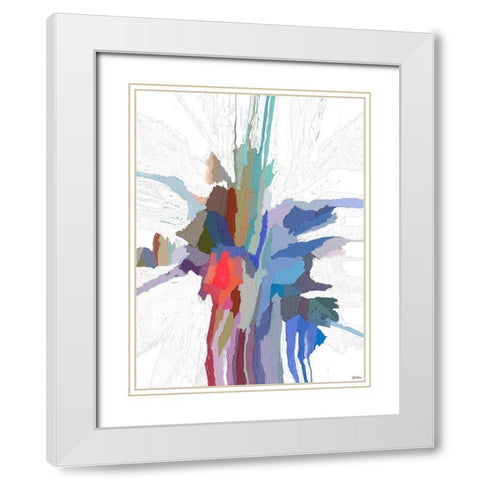 Pulsations IV White Modern Wood Framed Art Print with Double Matting by Tienhaara, Michael