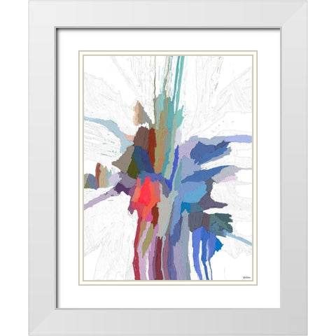 Pulsations IV White Modern Wood Framed Art Print with Double Matting by Tienhaara, Michael