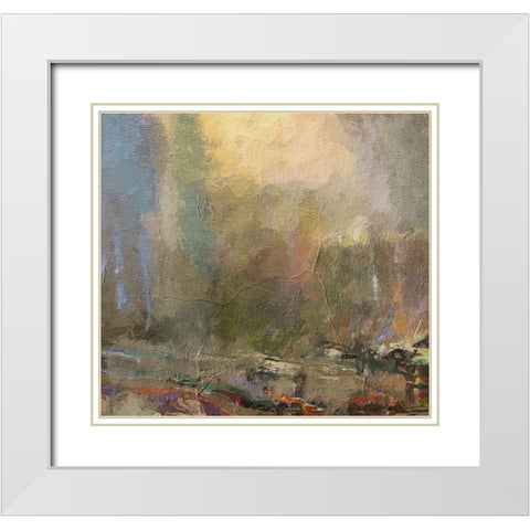 Musings II FX White Modern Wood Framed Art Print with Double Matting by Tienhaara, Michael