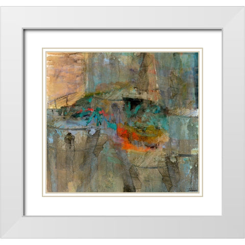 Reflective I White Modern Wood Framed Art Print with Double Matting by Tienhaara, Michael