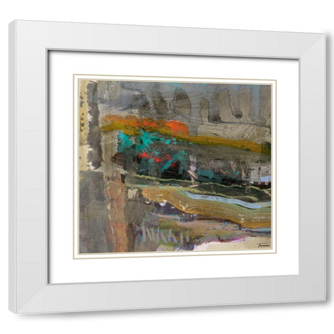 Reflective II White Modern Wood Framed Art Print with Double Matting by Tienhaara, Michael