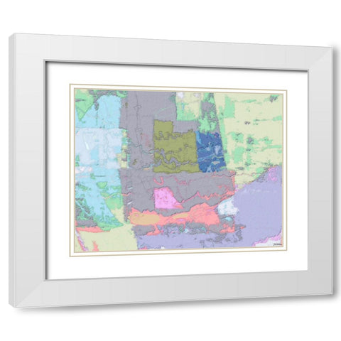Sherbert I V 1 White Modern Wood Framed Art Print with Double Matting by Tienhaara, Michael