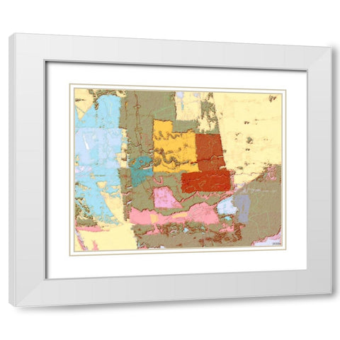 Sherbert I V 6 White Modern Wood Framed Art Print with Double Matting by Tienhaara, Michael