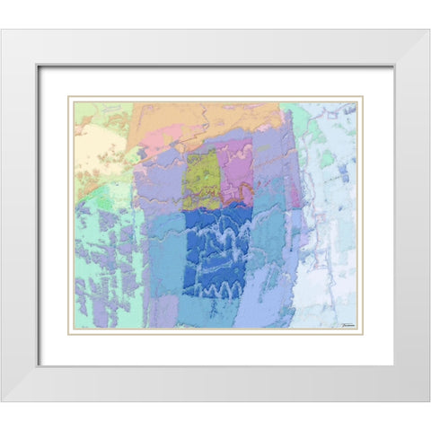 Sherbert II V 1 White Modern Wood Framed Art Print with Double Matting by Tienhaara, Michael