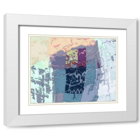 Sherbert II V 4 White Modern Wood Framed Art Print with Double Matting by Tienhaara, Michael