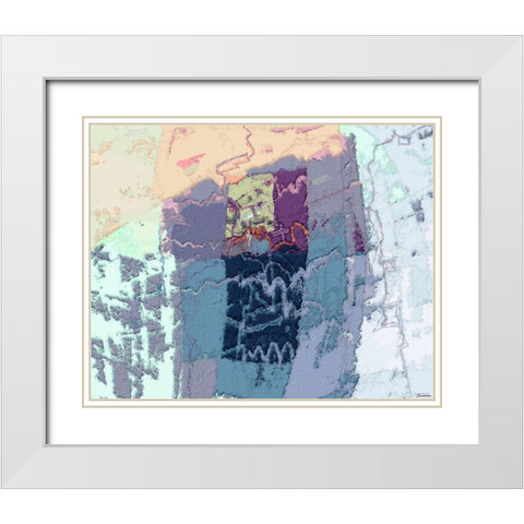 Sherbert II V 4 White Modern Wood Framed Art Print with Double Matting by Tienhaara, Michael