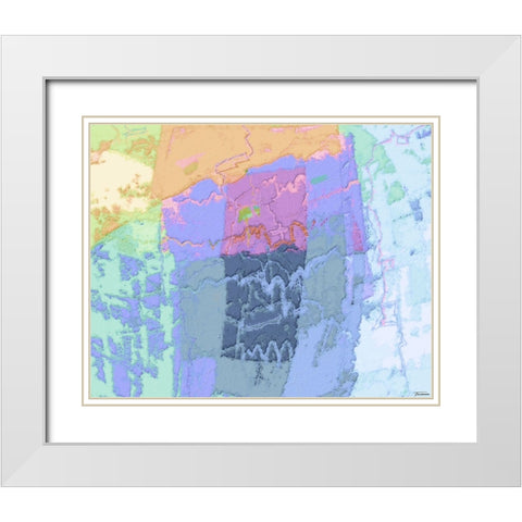 Sherbert II V 5 White Modern Wood Framed Art Print with Double Matting by Tienhaara, Michael
