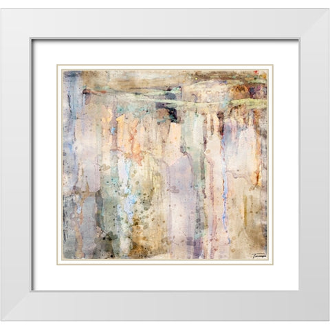 Musings I WC V II White Modern Wood Framed Art Print with Double Matting by Tienhaara, Michael