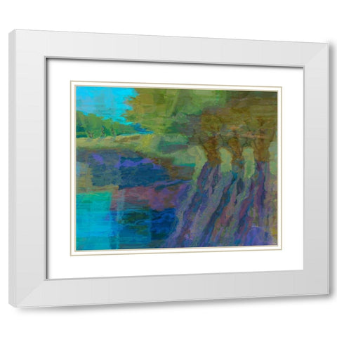 Autumn Song III White Modern Wood Framed Art Print with Double Matting by Tienhaara, Michael