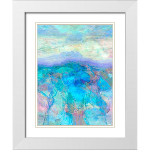Derivative I White Modern Wood Framed Art Print with Double Matting by Tienhaara, Michael