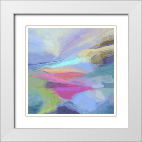 Transcendent II White Modern Wood Framed Art Print with Double Matting by Tienhaara, Michael