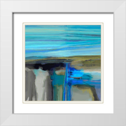 Perpetual II White Modern Wood Framed Art Print with Double Matting by Tienhaara, Michael