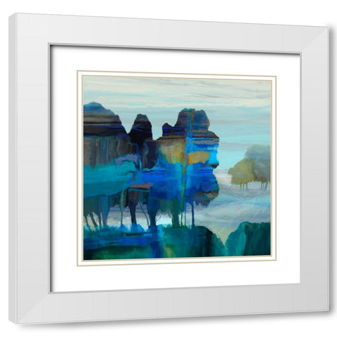 Ridge VI White Modern Wood Framed Art Print with Double Matting by Tienhaara, Michael