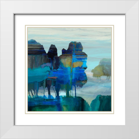 Ridge VI White Modern Wood Framed Art Print with Double Matting by Tienhaara, Michael