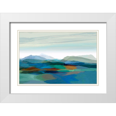 Majestic I White Modern Wood Framed Art Print with Double Matting by Tienhaara, Michael