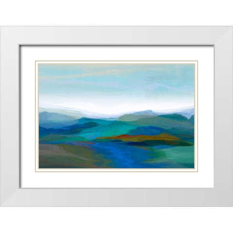 Majestic II White Modern Wood Framed Art Print with Double Matting by Tienhaara, Michael