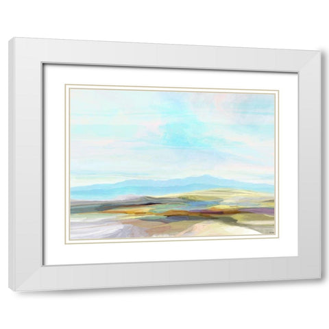 Cliffs I White Modern Wood Framed Art Print with Double Matting by Tienhaara, Michael