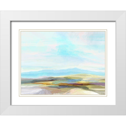 Cliffs I White Modern Wood Framed Art Print with Double Matting by Tienhaara, Michael