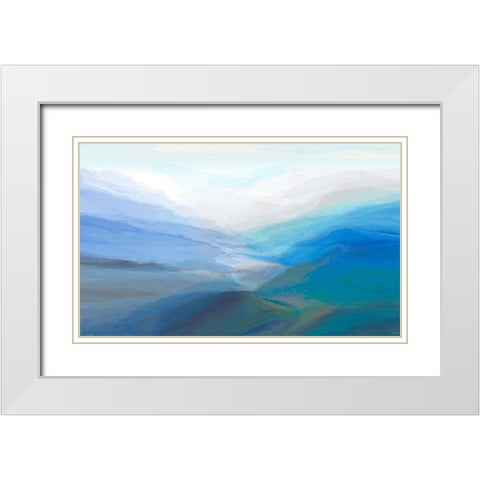 Canyon IV White Modern Wood Framed Art Print with Double Matting by Tienhaara, Michael