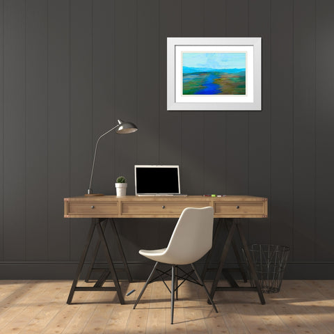 Endless Vista I White Modern Wood Framed Art Print with Double Matting by Tienhaara, Michael