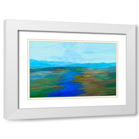 Endless Vista I White Modern Wood Framed Art Print with Double Matting by Tienhaara, Michael