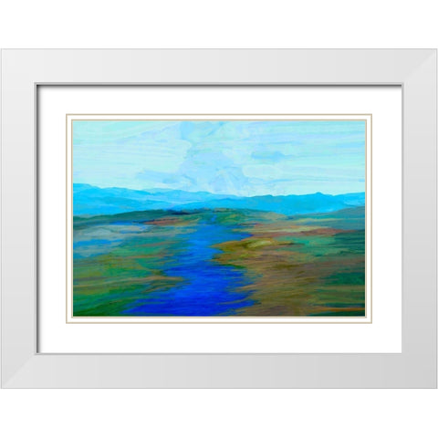 Endless Vista I White Modern Wood Framed Art Print with Double Matting by Tienhaara, Michael