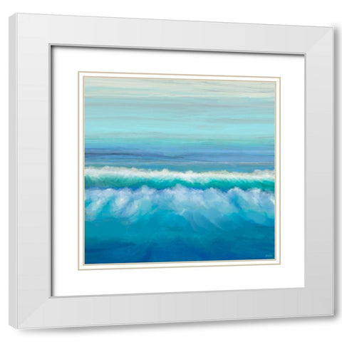 Seascape II White Modern Wood Framed Art Print with Double Matting by Tienhaara, Michael