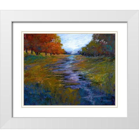 Tranquill Dreams IV White Modern Wood Framed Art Print with Double Matting by Tienhaara, Michael