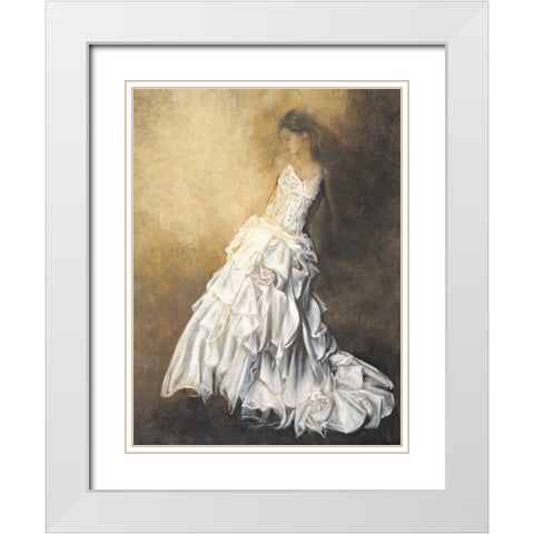 Donna in bianco White Modern Wood Framed Art Print with Double Matting by Bassetti, Andrea