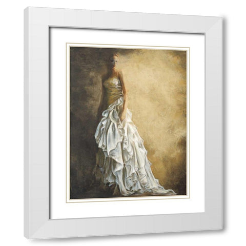 Il vestito bianco White Modern Wood Framed Art Print with Double Matting by Bassetti, Andrea