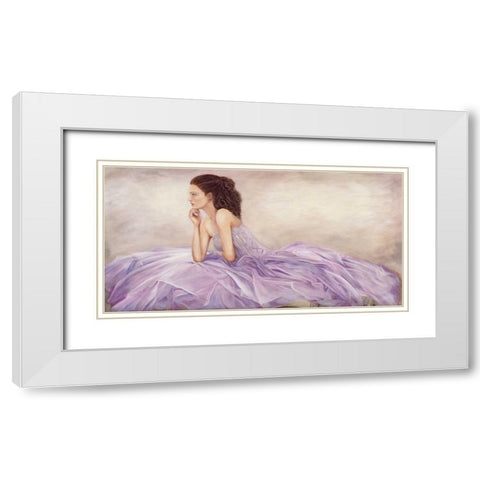 Donna in rosa White Modern Wood Framed Art Print with Double Matting by Bassetti, Andrea