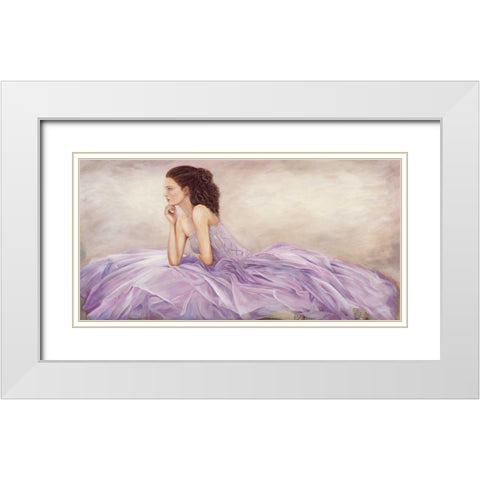 Donna in rosa White Modern Wood Framed Art Print with Double Matting by Bassetti, Andrea