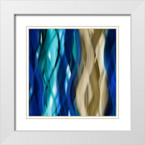Marvelous Movement White Modern Wood Framed Art Print with Double Matting by Campbell, Annie