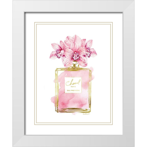 Perfume Bottle Bouquet XII White Modern Wood Framed Art Print with Double Matting by Greenwood, Amanda