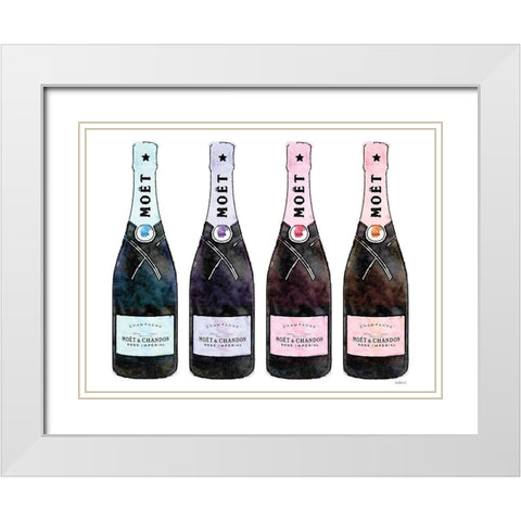 Champange 4 Soft Rainbow White Modern Wood Framed Art Print with Double Matting by Greenwood, Amanda