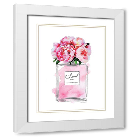 Silver Perfume and Flowers II White Modern Wood Framed Art Print with Double Matting by Greenwood, Amanda