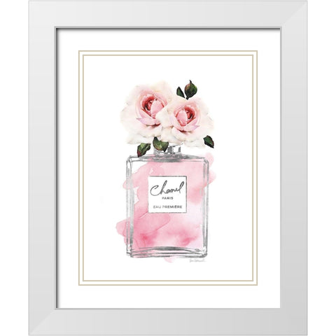 Silver Perfume and Flowers III White Modern Wood Framed Art Print with Double Matting by Greenwood, Amanda