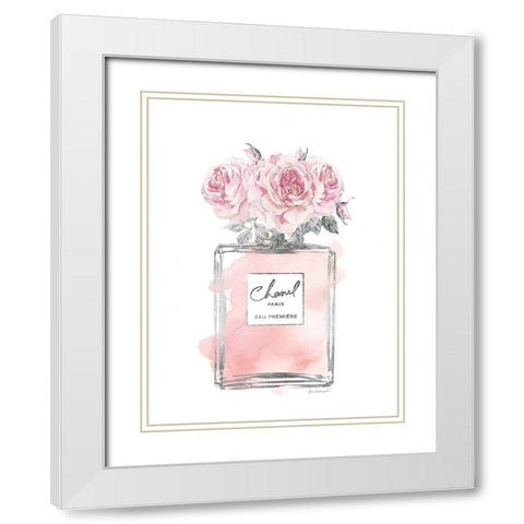 Silver Perfume and Flowers IV White Modern Wood Framed Art Print with Double Matting by Greenwood, Amanda
