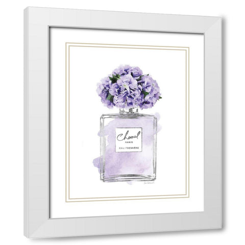Silver Perfume and Flowers V White Modern Wood Framed Art Print with Double Matting by Greenwood, Amanda