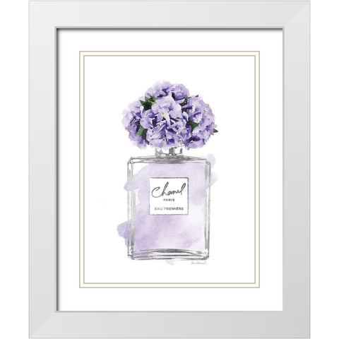 Silver Perfume and Flowers V White Modern Wood Framed Art Print with Double Matting by Greenwood, Amanda