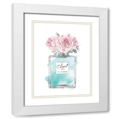 Silver Perfume and Flowers VI White Modern Wood Framed Art Print with Double Matting by Greenwood, Amanda
