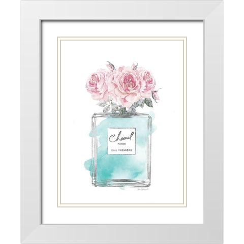 Silver Perfume and Flowers VI White Modern Wood Framed Art Print with Double Matting by Greenwood, Amanda