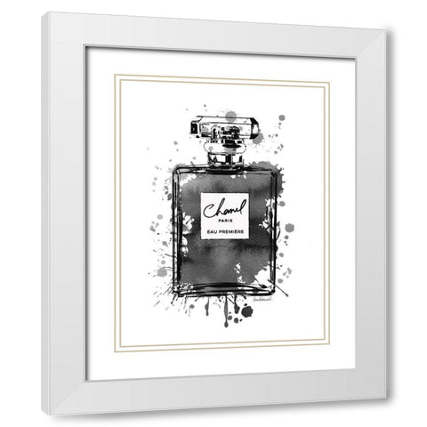 Black Inky Perfume in Black White Modern Wood Framed Art Print with Double Matting by Greenwood, Amanda